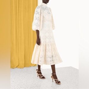 Zimmerman RHYTHMIC HIGH NECK LACE MIDI, Sz 6 (Zimmerman Sz 1) Wedding, Holiday